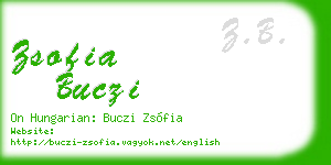 zsofia buczi business card