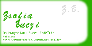 zsofia buczi business card